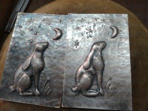 My hare, and Il Maestro's hare - beautiful!