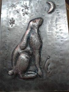 My handmade silver moongazing hare!
