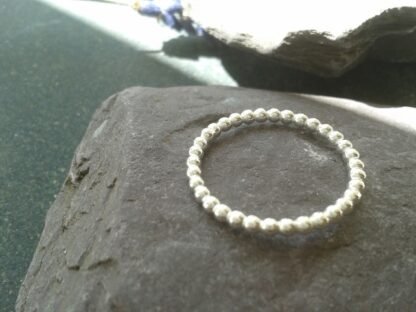 Skinny stacking rings - beaded wire