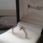 silver forged overlapping ring