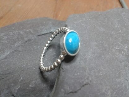 Skinny Stacking Rings - turquoise