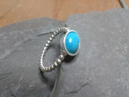 Skinny Stacking Rings - turquoise