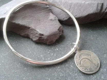 Snoozy Silver Hare Bangle