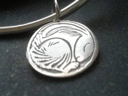 Snoozy Silver Hare Bangle