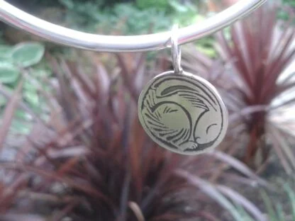 Snoozy Silver Hare Bangle