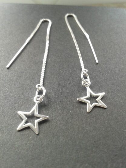 Silver star earrings