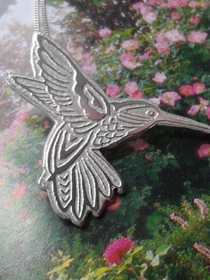 silver hummingbird pendant