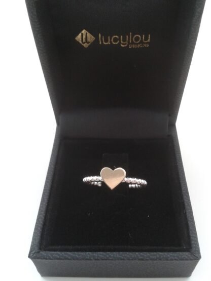 "With all my heart" gold and silver ring - Image 3