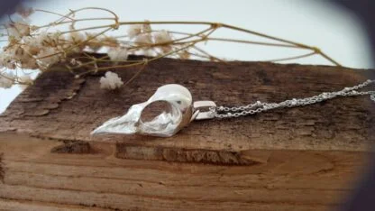 Silver skull pendant