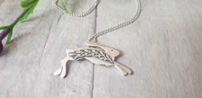 Spring Hare Silver Pendant