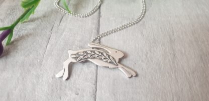 Spring Hare Silver Pendant