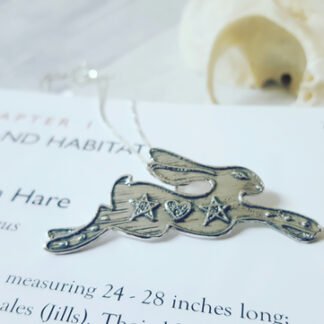 Magick Silver hare pendant