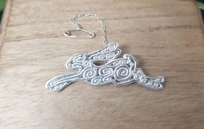 Silver Hare Brooch - Andromeda - Image 4