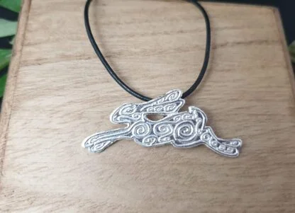 Andromeda - Etched Silver Hare Pendant