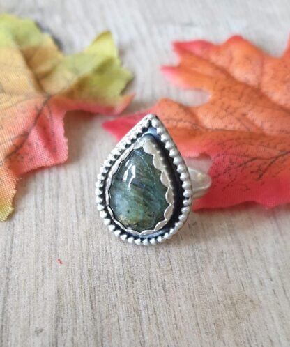 Green Labradorite Ring