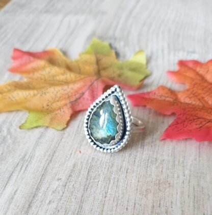 Green Labradorite Ring