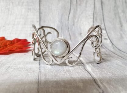 Moonstone filigree cuff