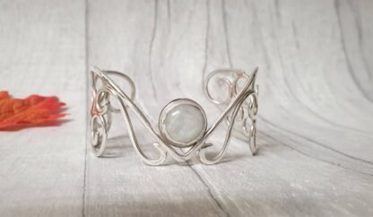 Moonstone filigree cuff