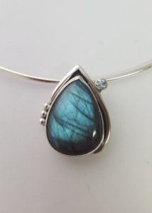 Labradorite and Aquamarine Choker