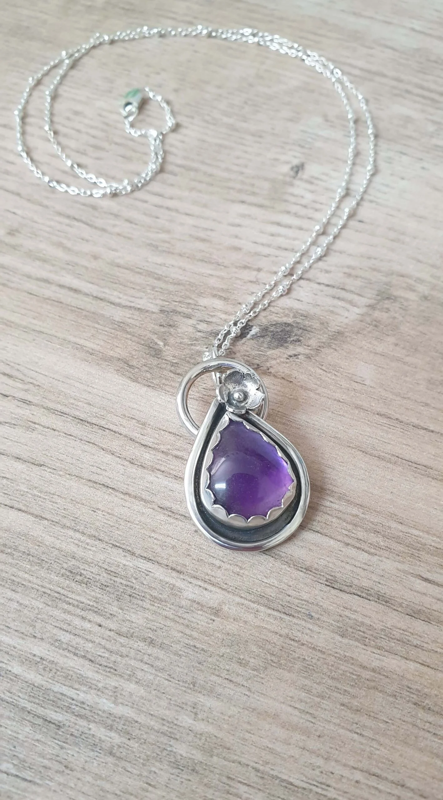 Amethyst Flower Pendant