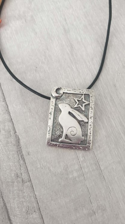 Moon Gazey Hare Pendant