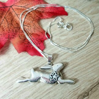 Leaping Hare with Star Pendant