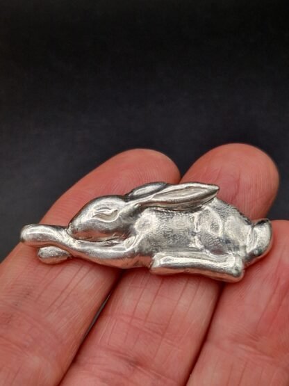 Sleeping Silver Hare Pendant - Morpheus - Image 3